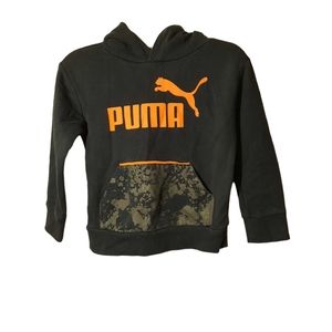 💝Puma Girls & Boys hoodie , size: 5T, color camo/ orange